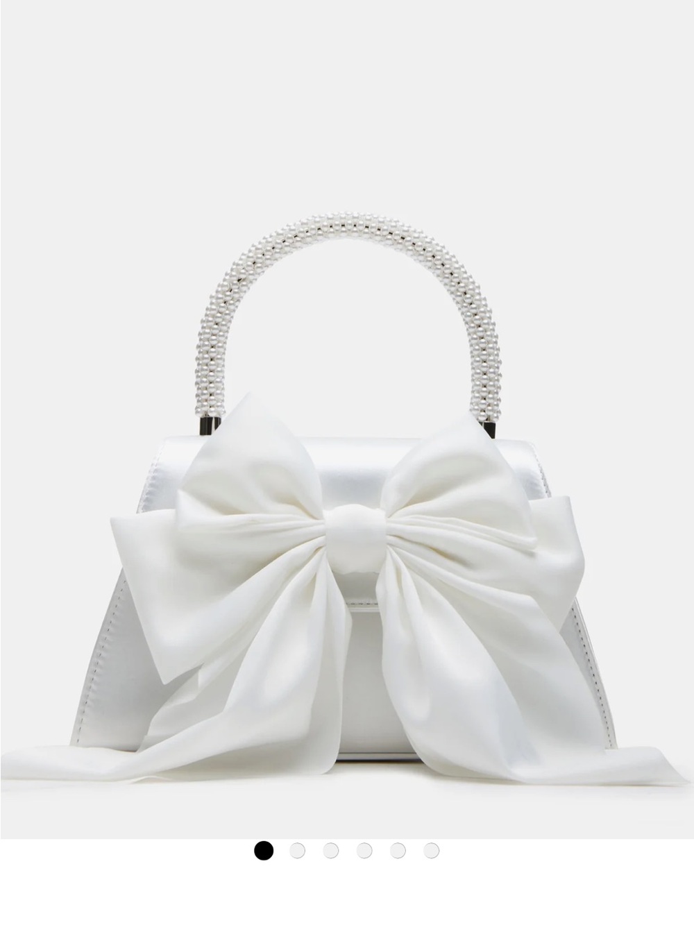 Steve Madden Bcosette White Satin Purse